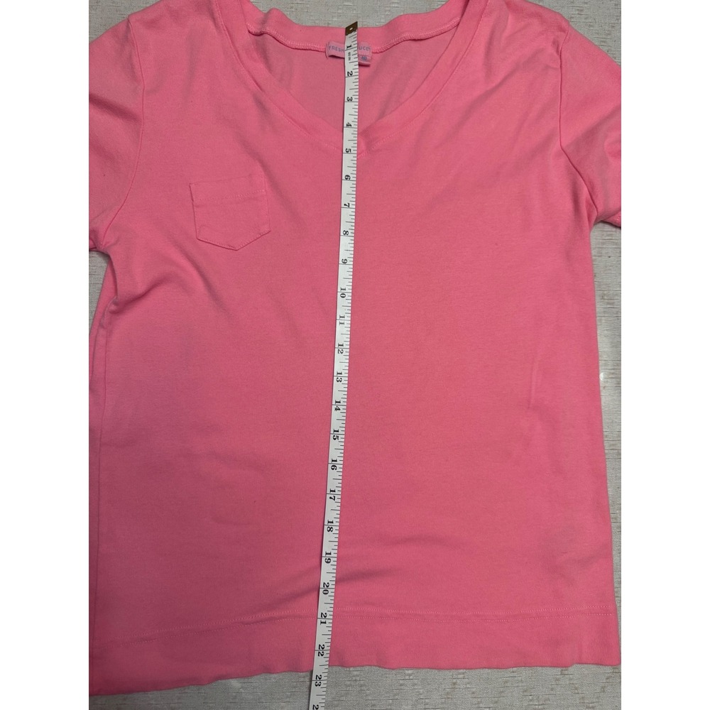 Fresh Produce Womens Pink V-Neck Short Sleeve Pocket T-Shirt Cotton M - Picture 4 of 6